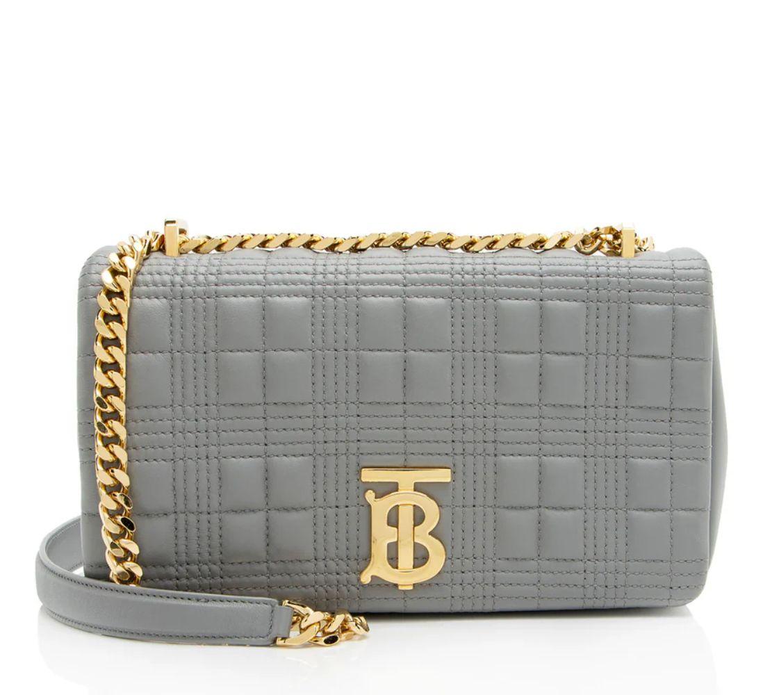 Burberry Quilted Lambskin TB Lola Chain Small Crossbody