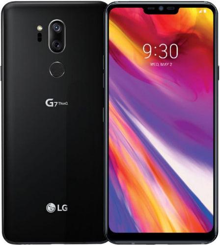 LG G7 ThinQ 64GB Unlocked in New Aurora Black in Acceptable condition