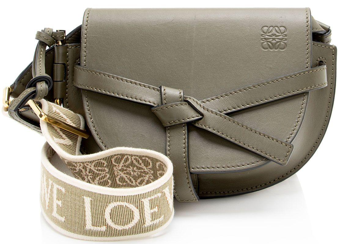 Loewe Calfskin Jacquard Gate Mini Crossbody