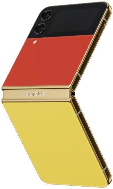 Galaxy Z Flip4 256GB Unlocked in Bespoke Edition (Red/Gold/Yellow) in Excellent condition
